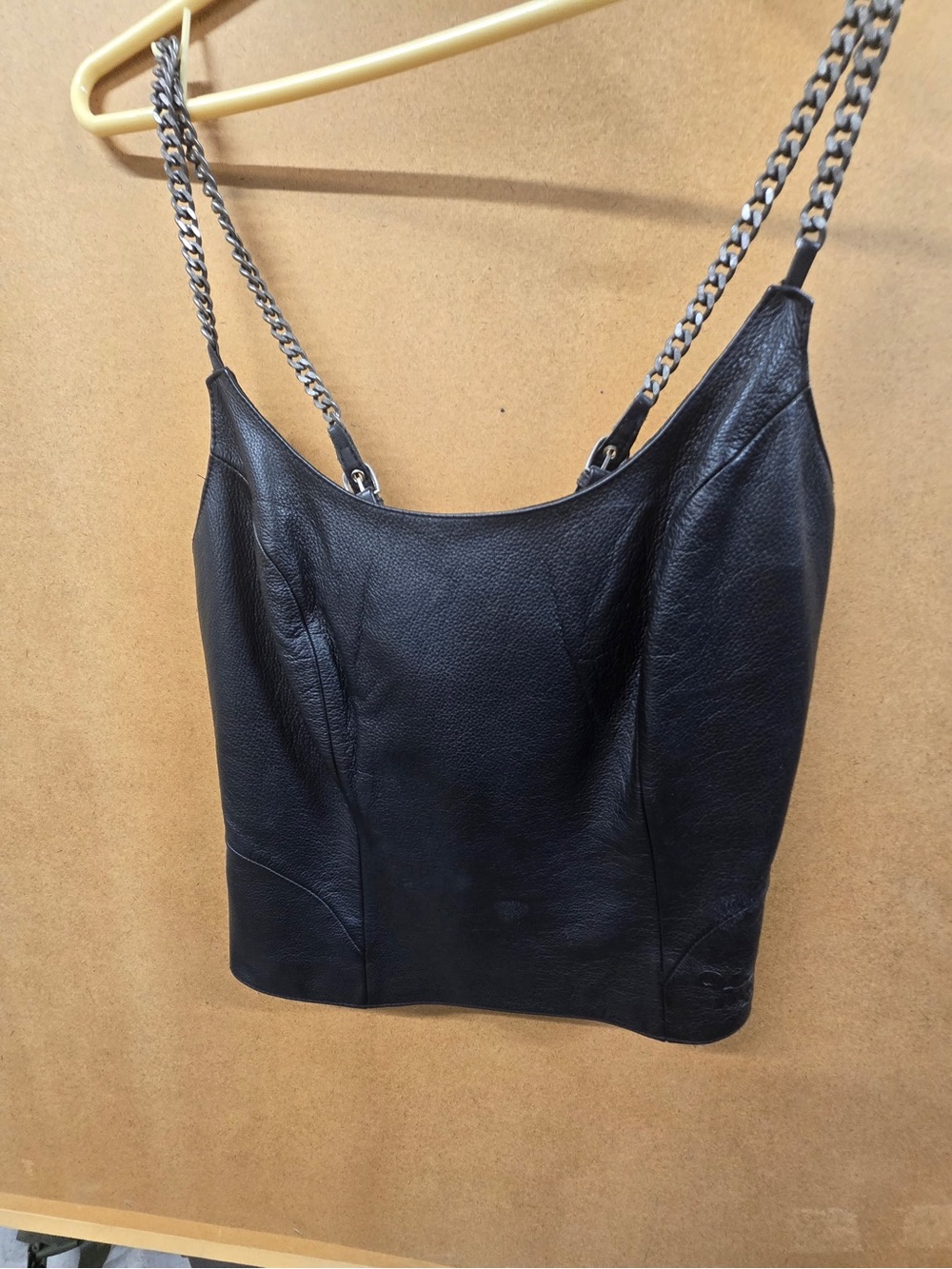 Harley-Davidson Black Leather Strap Top